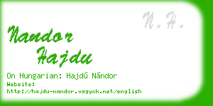 nandor hajdu business card