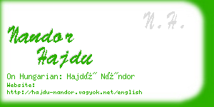 nandor hajdu business card